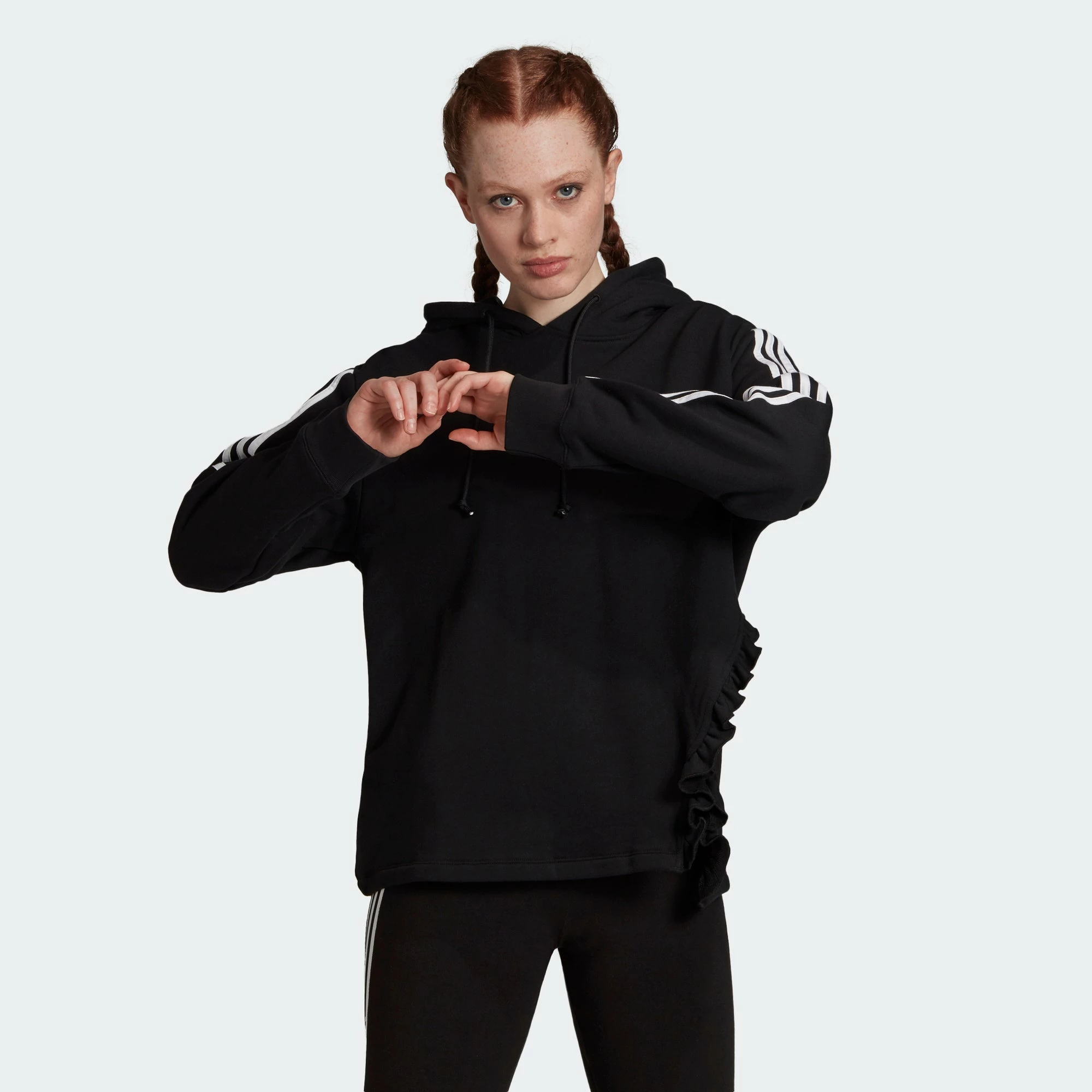 Women's Adidas Originals Hoodie Black BLACK 4 Women's Adidas Originals Hoodie Black BLACK - Image 2