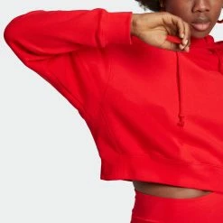 Women's Adidas Originals Hoodie Vivid Red RED -women‘s Sales Store Women sadidasOriginalsHoodieVividRedHK5168 10