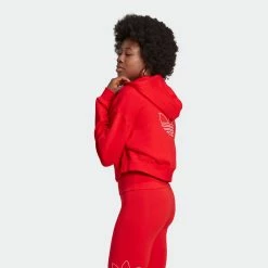 Women's Adidas Originals Hoodie Vivid Red RED -women‘s Sales Store Women sadidasOriginalsHoodieVividRedHK5168 6