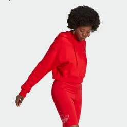 Women's Adidas Originals Hoodie Vivid Red RED -women‘s Sales Store Women sadidasOriginalsHoodieVividRedHK5168 7