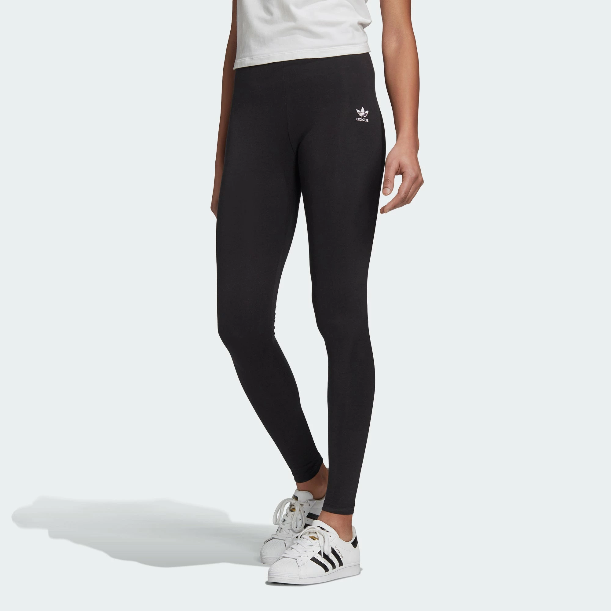 Women's Adidas Originals Mid-Rise Leggings Black BLACK 4 Women's Adidas Originals Mid-Rise Leggings Black BLACK - Image 2