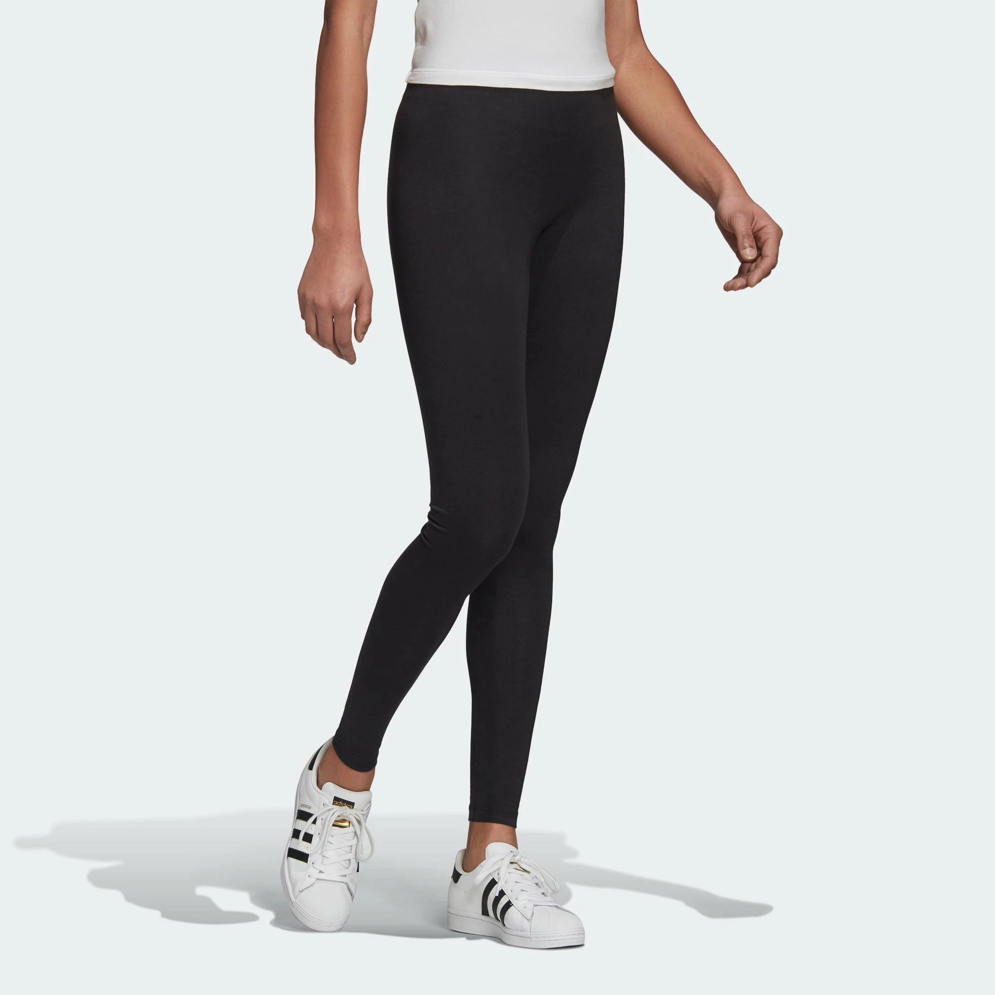 Women's Adidas Originals Mid-Rise Leggings Black BLACK 5 Women's Adidas Originals Mid-Rise Leggings Black BLACK - Image 3