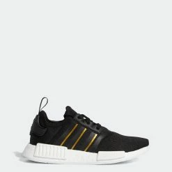 Women's Adidas Originals NMD_R1 Shoes Black Gold BLACK