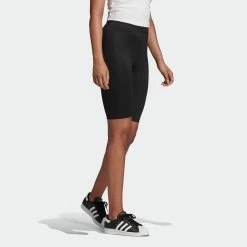 Women's Adidas Originals R.Y.V. Biker Shorts Black BLACK -women‘s Sales Store Women sadidasOriginalsR.Y.V.BikerShortsBlackGD3882 7