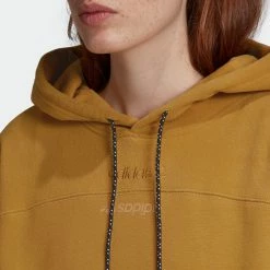 Women's Adidas Originals R.Y.V. Hoodie Legacy Gold GOLD -women‘s Sales Store Women sadidasOriginalsR.Y.V.HoodieLegacyGoldGD3896 2