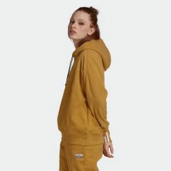 Women's Adidas Originals R.Y.V. Hoodie Legacy Gold GOLD -women‘s Sales Store Women sadidasOriginalsR.Y.V.HoodieLegacyGoldGD3896 6