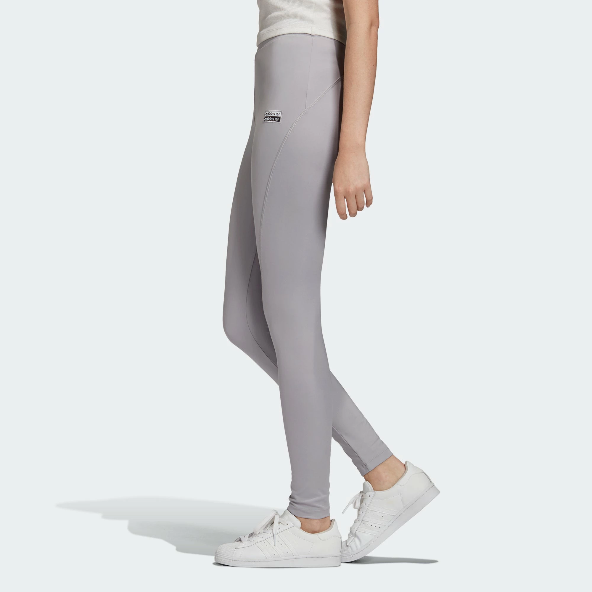 Women's Adidas Originals R.Y.V. Leggings Glory Grey GRAY 6 Women's Adidas Originals R.Y.V. Leggings Glory Grey GRAY - Image 4