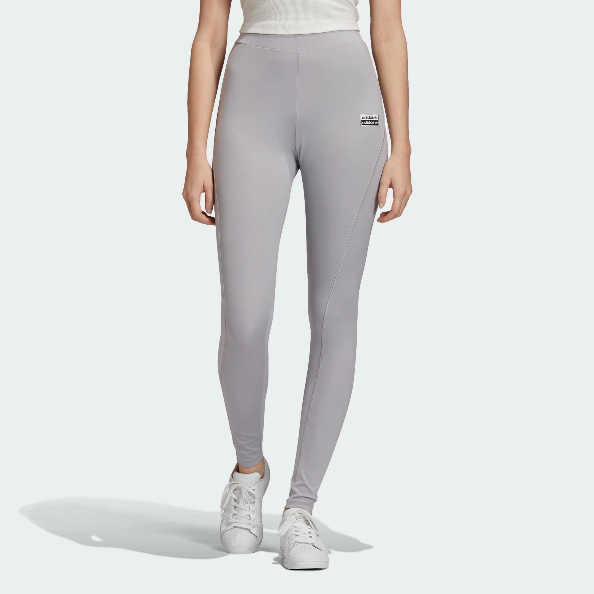 Women's Adidas Originals R.Y.V. Leggings Glory Grey GRAY 4 Women's Adidas Originals R.Y.V. Leggings Glory Grey GRAY - Image 2