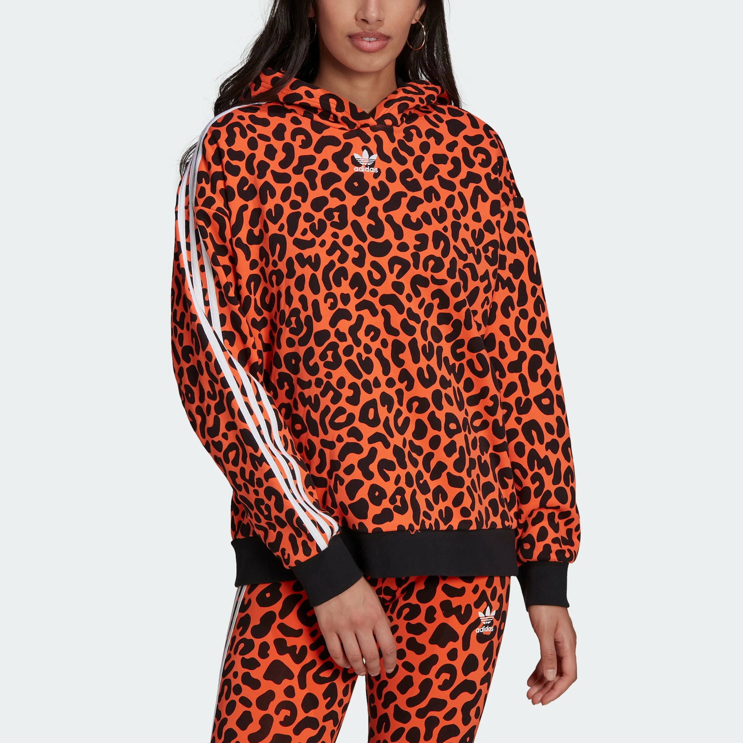 Women's Adidas Originals Rich Mnisi Hoodie ORANGE 8 Women's Adidas Originals Rich Mnisi Hoodie ORANGE - Image 6