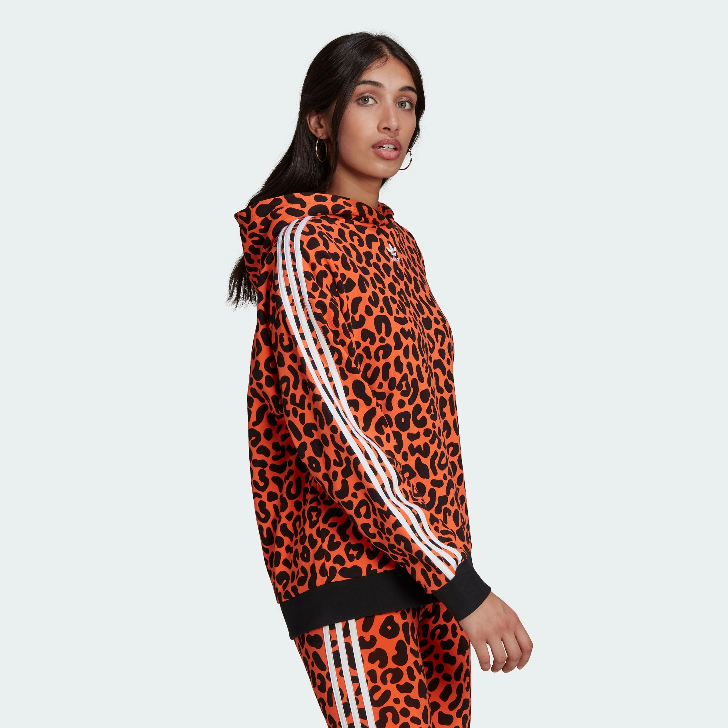 Women's Adidas Originals Rich Mnisi Hoodie ORANGE 5 Women's Adidas Originals Rich Mnisi Hoodie ORANGE - Image 3