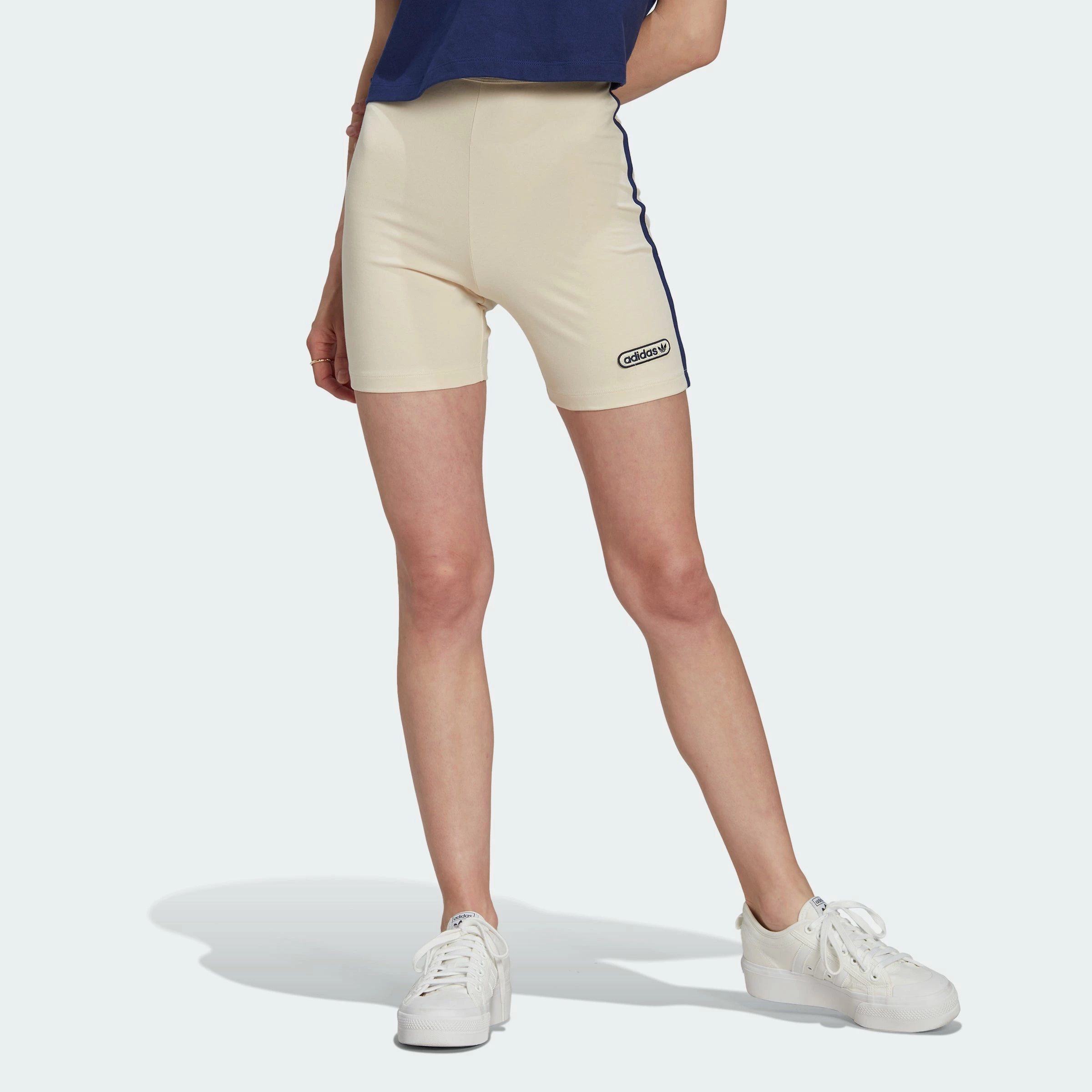Women's Adidas Originals Short Leggings Non Dyed CREAM 4 Women's Adidas Originals Short Leggings Non Dyed CREAM - Image 2