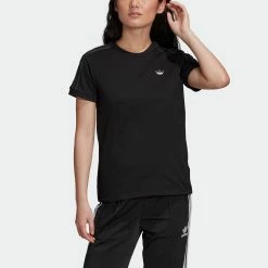 Women's Adidas Originals Tee Black BLACK -women‘s Sales Store Women sadidasOriginalsTeeBlackGC6789 5