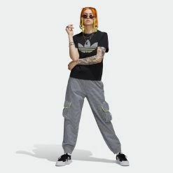 Women's Adidas Originals Tee With Trefoil Application Black BLACK -women‘s Sales Store Women sadidasOriginalsTeeWithTrefoilApplicationBlackHB9435 6