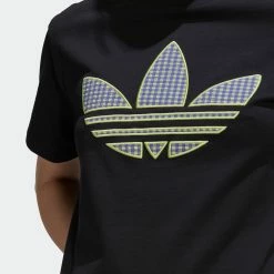 Women's Adidas Originals Tee With Trefoil Application Black BLACK -women‘s Sales Store Women sadidasOriginalsTeeWithTrefoilApplicationBlackHB9435 7