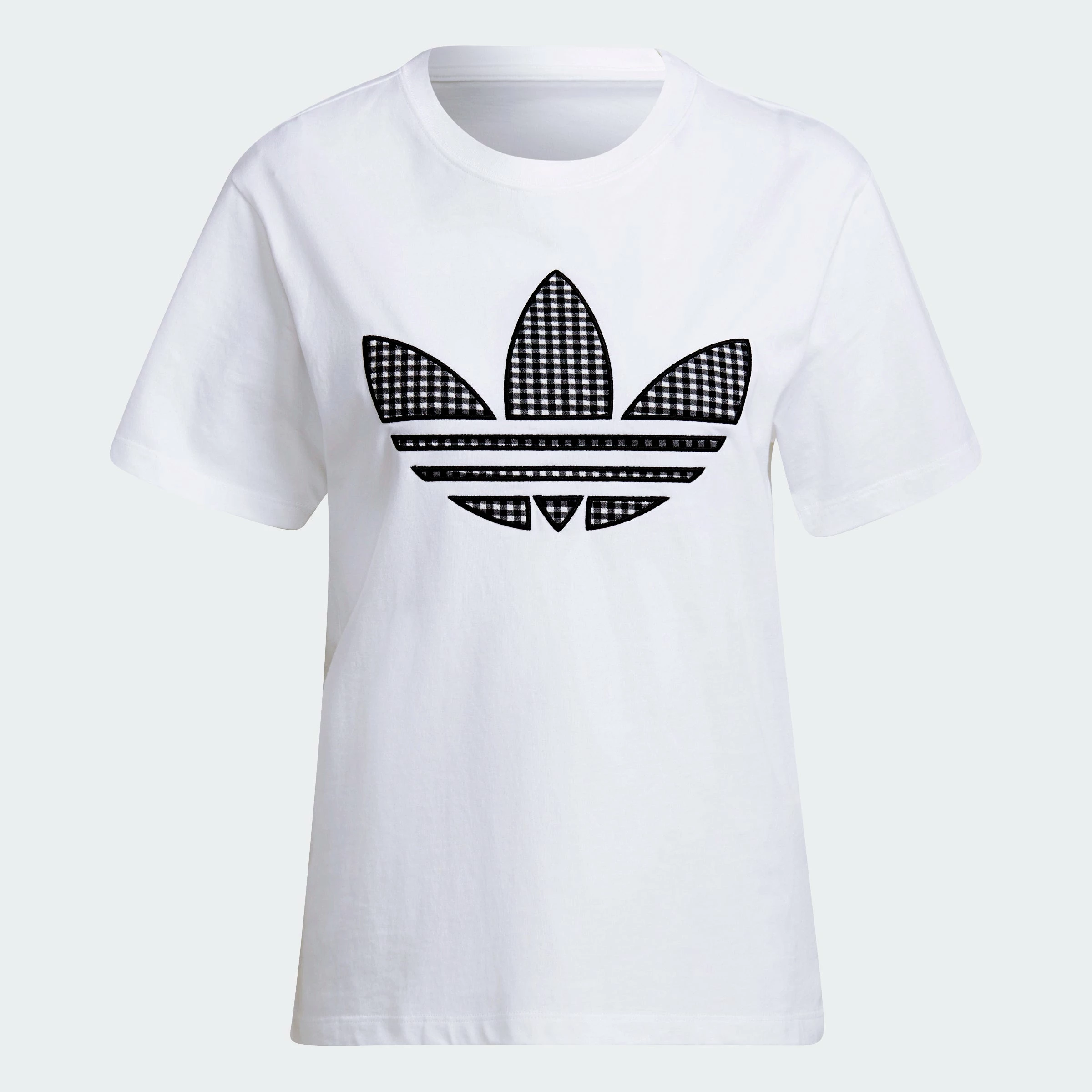 Women's Adidas Originals Tee With Trefoil Application White WHITE 3 Women's Adidas Originals Tee With Trefoil Application White WHITE