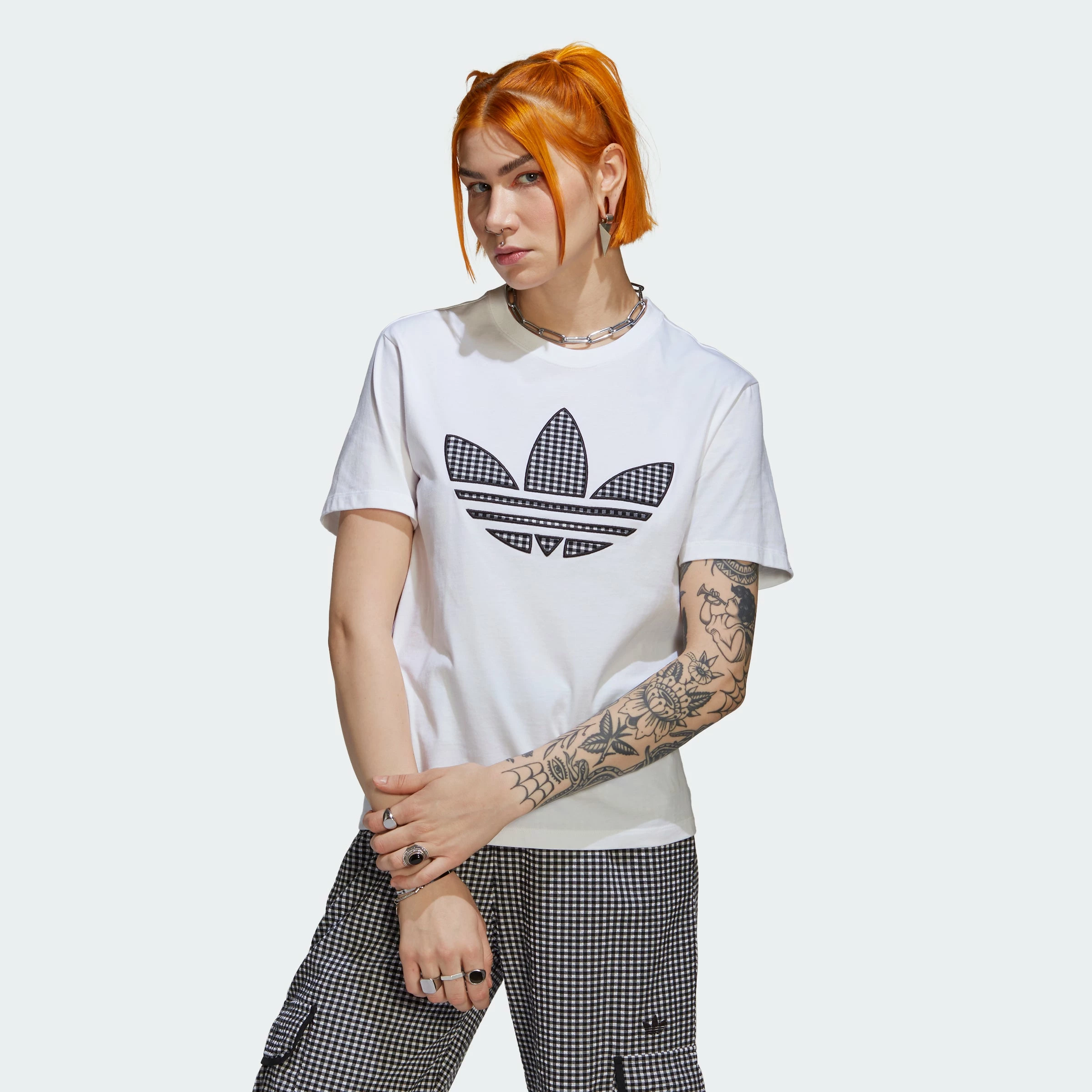 Women's Adidas Originals Tee With Trefoil Application White WHITE 4 Women's Adidas Originals Tee With Trefoil Application White WHITE - Image 2