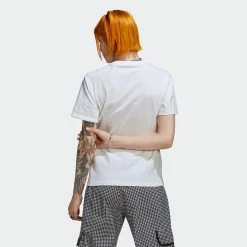 Women's Adidas Originals Tee With Trefoil Application White WHITE 14 Women's Adidas Originals Tee With Trefoil Application White WHITE -women‘s Sales Store Women sadidasOriginalsTeeWithTrefoilApplicationWhiteHB9436 5