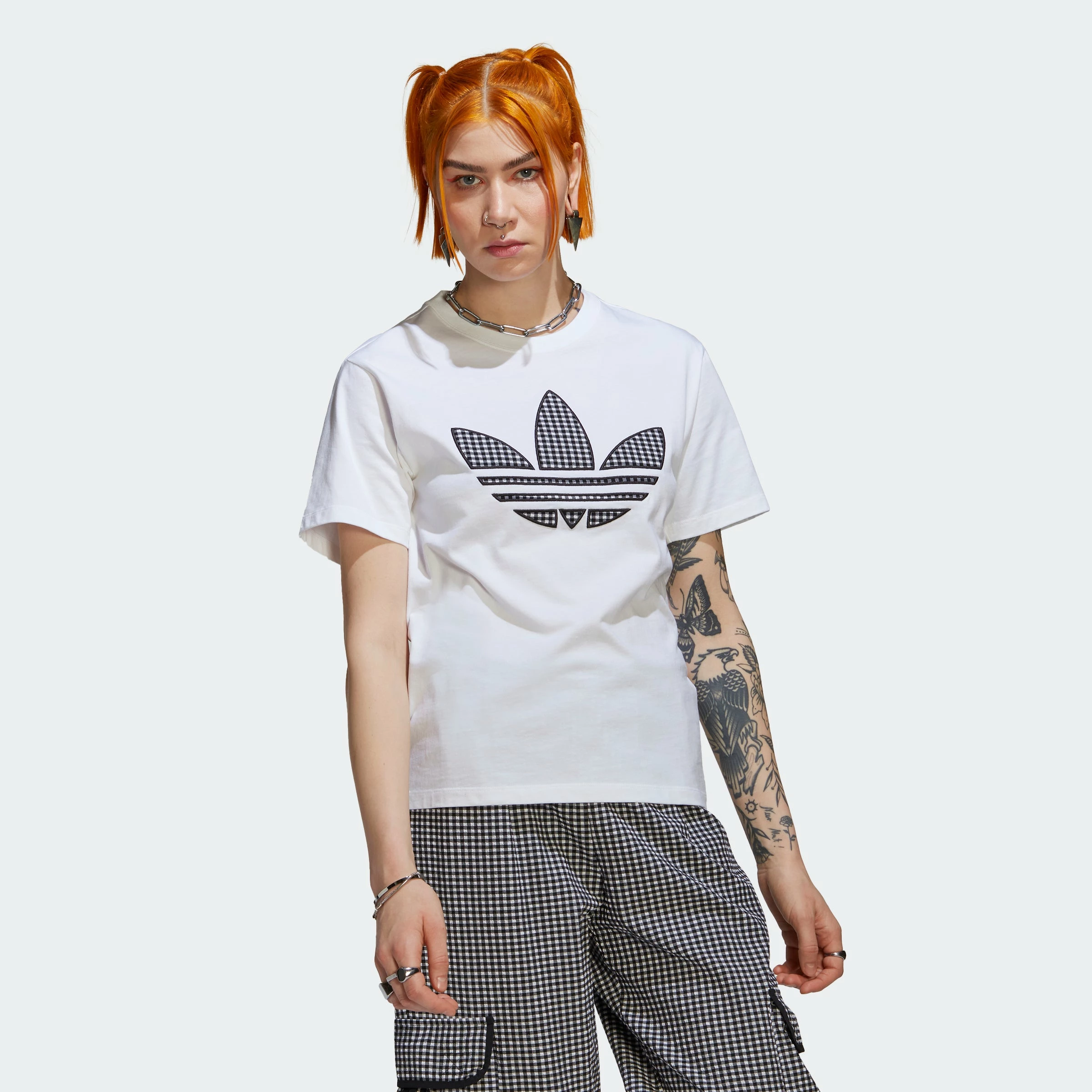 Women's Adidas Originals Tee With Trefoil Application White WHITE 7 Women's Adidas Originals Tee With Trefoil Application White WHITE - Image 5