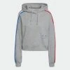 Women's Adidas Originals Tricolor Trefoil Crop Hoodie Grey GRAY 2 Women's Adidas Originals Tricolor Trefoil Crop Hoodie Grey GRAY -women‘s Sales Store Women sadidasOriginalsTricolorTrefoilCropHoodieGreyGN2855 7
