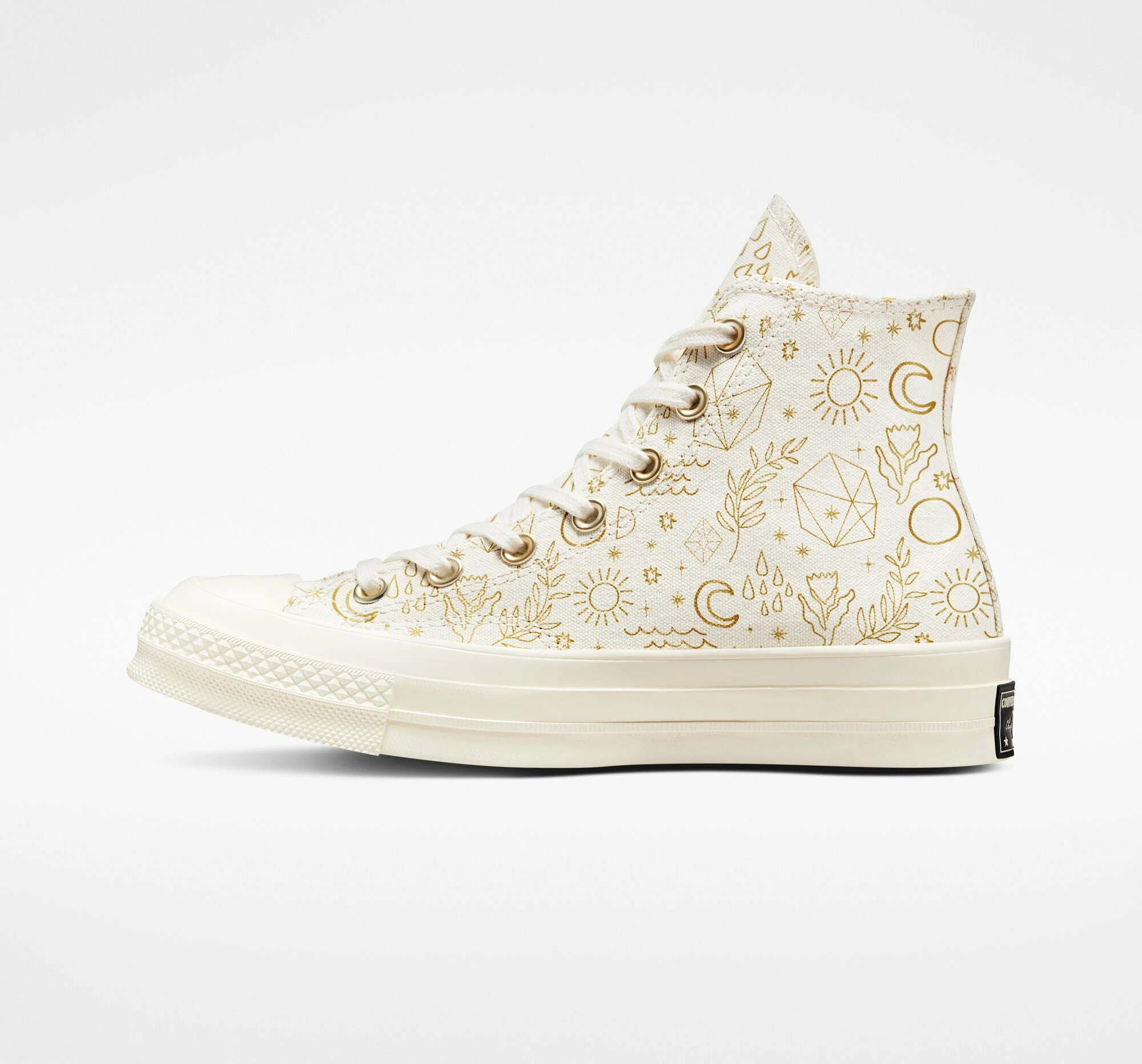 Women's Converse Chuck 70 Golden Elements Shoes GOLD 4 Women's Converse Chuck 70 Golden Elements Shoes GOLD - Image 2