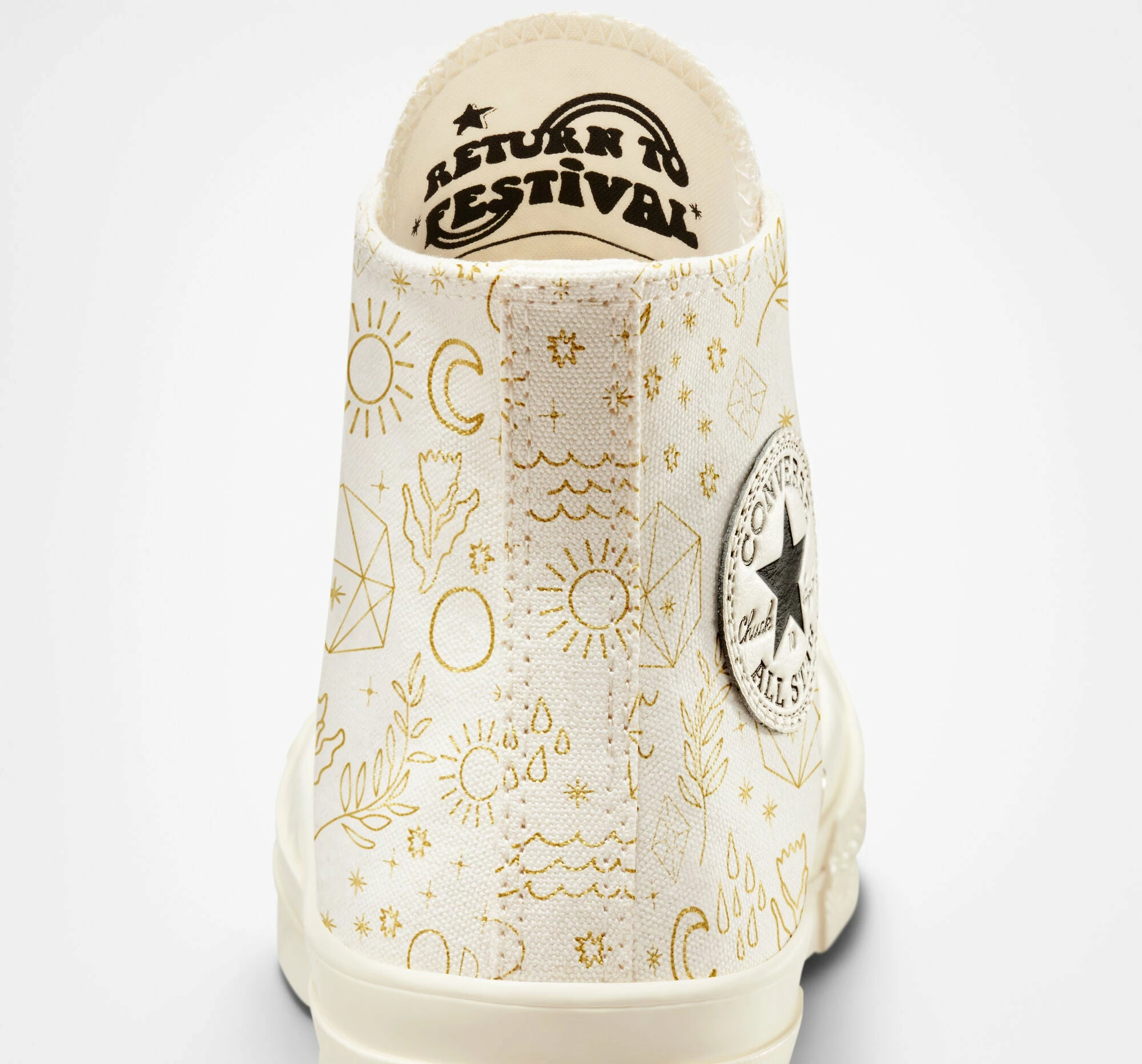 Women's Converse Chuck 70 Golden Elements Shoes GOLD 8 Women's Converse Chuck 70 Golden Elements Shoes GOLD - Image 6